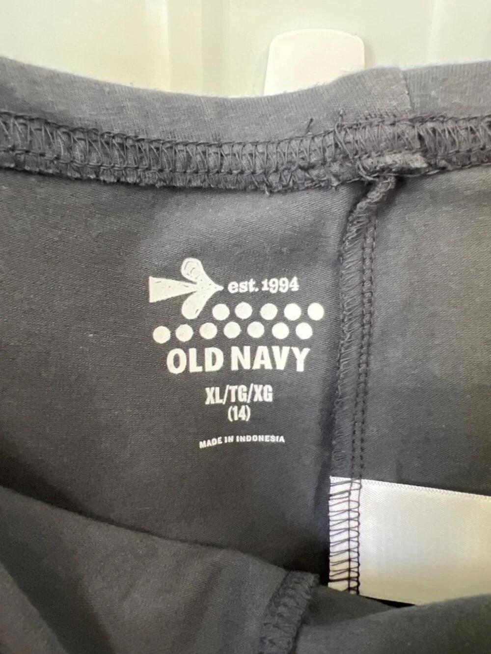 Old Navy Girls Full-Length Leggings XL Gray Cotton Spandex Lace Trim